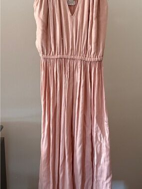 Volcom Dusty Rose Sleeveless Gathered Waist Dress